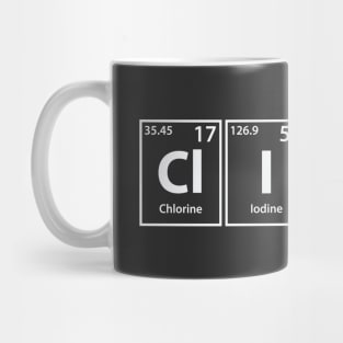 Cliche (Cl-I-C-He) Periodic Elements Spelling Mug